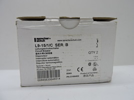 (BOX OF 2) - Sprecher + Schuh L9-15/1/C Circuit Breaker 1 Pole 15A - £27.90 GBP