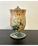 Vtg Persian Hand Painted Wooden Jar Lidded - $352.15 MXN