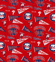 Philadelphia Phillies Red Fabric Hair Scrunchie Scrunchies by Sherry MLB Basebal - £5.49 GBP