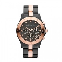 Marc By Marc Jacobs MBM3180 Women&#39;s Black Dial Two Tone Steel Chronograph Watch - £135.39 GBP