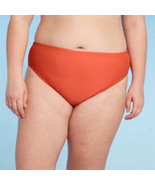 Kona Sol Plus Size High-Rise Hipster Bikini Bottom Orange Size 16W/18W - $23.06 CAD