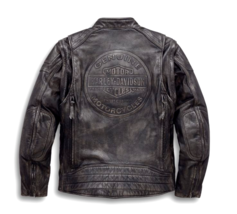 Harley Davidson Men Genuine Cow Leather Convertible 2 in 1 Vest - Jacket - £94.36 GBP