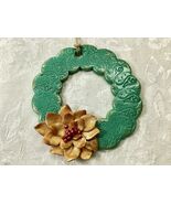 Christmas Wreath Ornament Handmade Polymer Clay Medium Size Holiday Wrea... - $9.81 CAD