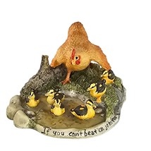 Lowell Davis If You Can&#39;t Beat Em Join Em Figurine Chicken Hen Ducklings - £44.82 GBP