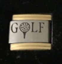 Golf Gold Trim Italian Charm Link 9MM K2022BG5 - £11.14 GBP