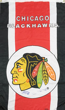 Autographed Bobby Hull, Dennis Hull, Pierra Pilote Flag - Chicago Blackh... - $215.00
