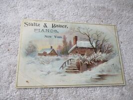 Vintage 1883 Stultz and Bauer Pianos Trading Card New York Toledo Ohio a... - $19.79