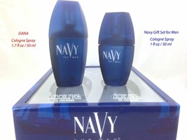 Navy By Dana for Men 2 piece Gift Set, Cologne spray 1.7 fl oz &amp; 1 fl oz - £18.19 GBP