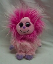 TY Frizzys KINK THE PINK FURRY MONSTER 6&quot; Plush STUFFED ANIMAL Toy 2015 - £11.62 GBP