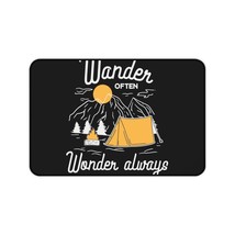 Personalized Mountain Tent Desk Mat - Wander Often, Wonder Always - $23.69+