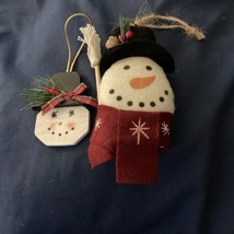 Two Christmas Oraments of Snowman - £3.92 GBP