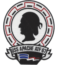 5&quot; NAVY USS APACHE ATF-67 EMBROIDERED PATCH - £23.59 GBP
