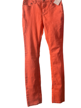 New Free People Women&#39;s Tangerine Orange Skinny Leg Cut Jeans Size 25 - $23.38