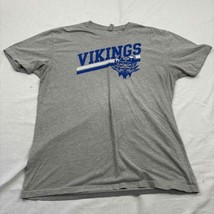 Next Level Apparel Mens Athletic T-Shirt Grey Vikings Crew Neck Short Sleeve XL - £7.91 GBP