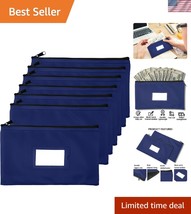 Lightweight Navy Blue Money Pouch - Zippered Leatherette for Secure Tran... - $57.41