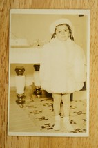 Vintage Historic Photo RPPC Photo Postcard Young Girl Fur Coat D Rogers Studio - £11.09 GBP