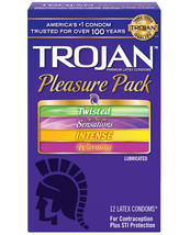 Trojan Pleasure Condoms - Asst. Box Of 12 - £16.64 GBP