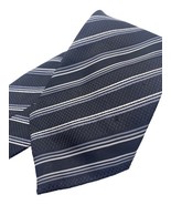 Vintage George Martin Collection Tie Necktie Black Gray White Textured S... - $13.47