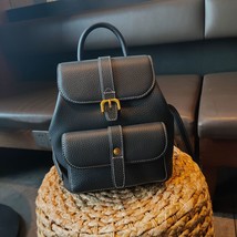  Handmade  Leather Backpack Women Vintage School Bags Small ,100% Real  Skin Fem - £129.57 GBP