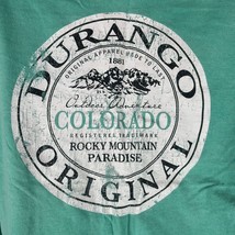 Durango Original Long Sleeve Shirt S Green Colorado 1881 Logo Outdoor Adventure - £10.52 GBP