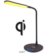 Vivitar Desk Lamp with Qi Wireless Charger Black USB Charging Three Colo... - $51.60 CAD