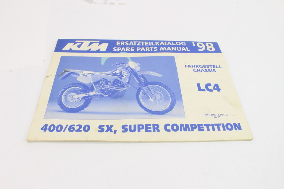 1998 Ktm 400 / 620 LC4 Chassis Spare Part Number Manual Book 9681 - $19.79