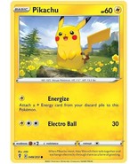 Pikachu 49/203 Common Evolving Skies Pokemon Card - $184.16 MXN