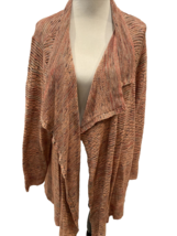 Nic &amp; Zoe Women&#39;s Loose Knit Cardigan Sweater Pink Multicolored 3X NWT - £60.74 GBP