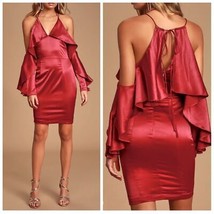 Lulus Satin Cold Shoulder Mini Dress - $39.60