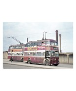 ptc9744 - Yorks&#39; - Doncaster Trolleybus No.380 at North Bridge c1955. pr... - $3.00