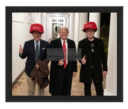 PRESIDENT DONALD TRUMP, ELON MUSK, AND TUCKER CARLSON COMICAL 8X10 FRAME... - $24.99