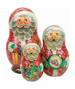 G.Debrekht Russia Nested Dolls Guardian Santa 3 Nest Doll 5 in. - €102,28 EUR