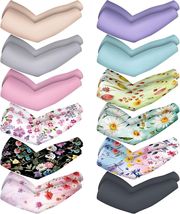 Floral and Solid Design Arm Sleeves - 12 Pairs of UV Protection for Men ... - $42.52