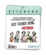 Best Friends Bring Alcohol Waterproof Vinyl Sticker - €3,41 EUR