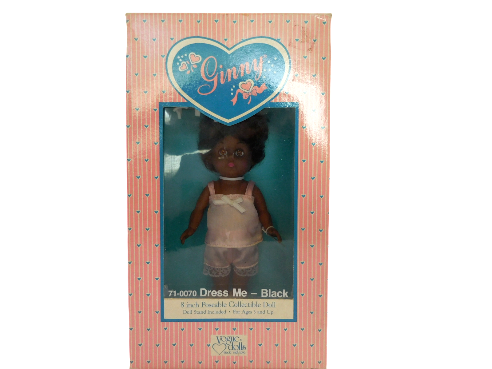 Vogue Ginny Doll  71-0070 Dress Me   Black  with Brown Eyes New In Box,  1988 - £10.84 GBP