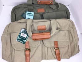 Portage Classic Travel Gear Shoulder Bag/Tote Green/brown Cat/Dogs NEW w... - $34.25