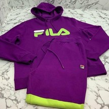 Men’s Fila Purple Fleece Hoodie Sweatpants - £117.27 GBP
