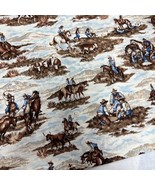 Vintage Quilt Fabric Stash builder - Cranston Cowboy Print 2+ Yards 45” ... - £13.22 GBP