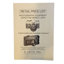 Leica Retail Price List 1973 March | Leitz - $9.94