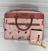 Michael Kors Weekender Bag Jet Set Girls Travel Top Zip &amp; passport wallet bundle - £280.69 GBP