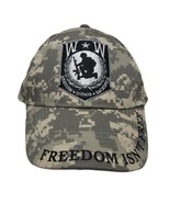 Wounded Warrior Heroism Honor Sacrifice Freedom Isn&#39;t Free ACU Camo Cap ... - $9.89