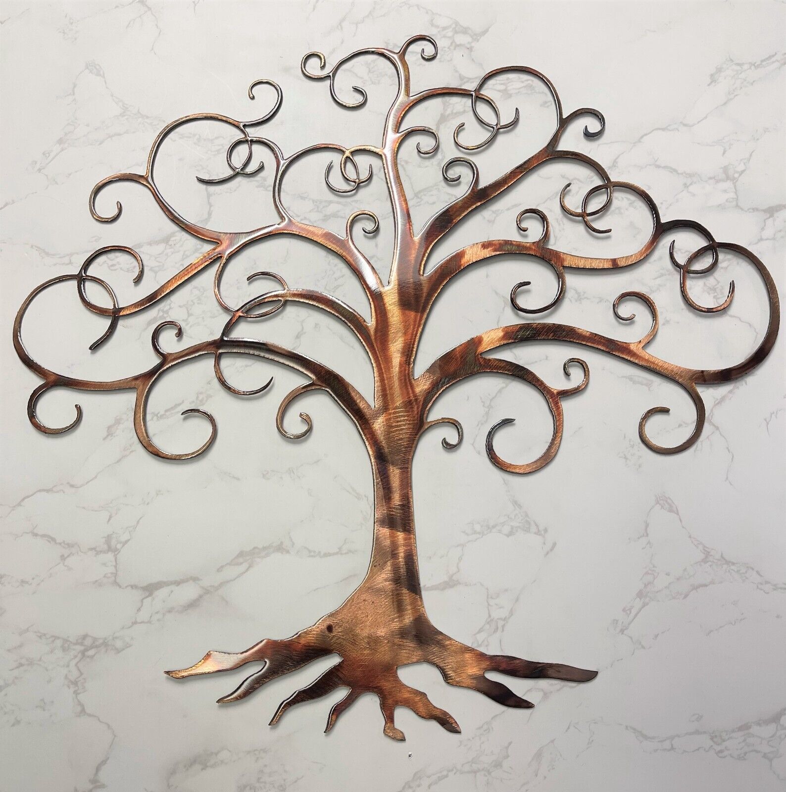 Swirled Tree of Life - Metal Wall Art - Copper 17"  - $54.13