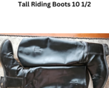 Tall Black Horse Equestrian Riding Boots Size 10 1/2 USED - £40.17 GBP