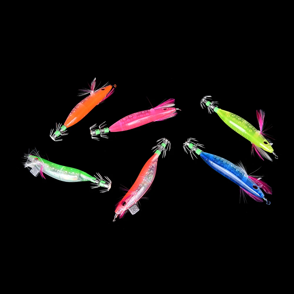 Sporting High Quality 1pc 10cm Glow in Dark Luminous Fishing Lures Baits Squid E - £18.67 GBP