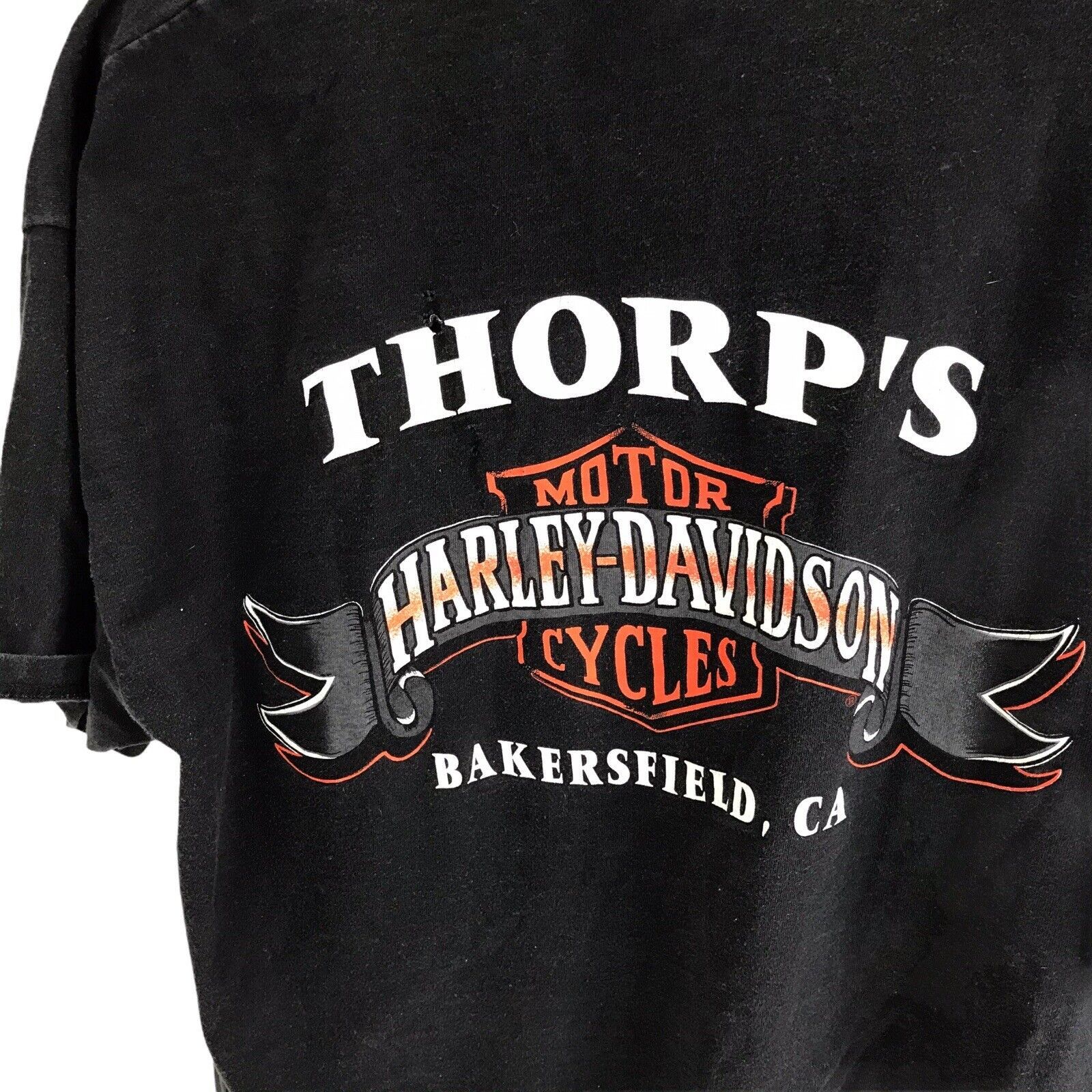 Primary image for Vtg Harley Davidson Tee 90s Stratman Eagle Bakersfield Motorcycles Biker XL USA