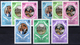 Dominica 701-703 MNH Royal Wedding perf &amp; color varieties ZAYIX 0224M0014M - £2.61 GBP