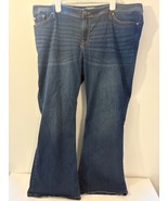 Torrid Women’s 24R Luxe Slim Boot Dark Blue Denim Wash Flare Jeans - $472.21 MXN