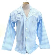 Polo Ralph Lauren Blue Stripe Long Sleeve Button Front Sleepwear Shirt M... - £47.18 GBP