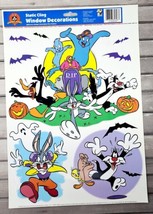 Looney Tunes Halloween Window Decor Bugs Bunny Sylvester Daffy Ghosts Tw... - £4.01 GBP