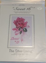 The Silver Lining Sweet 16 Rose flower Cross Stitch Pattern Marc Saastad - £6.68 GBP
